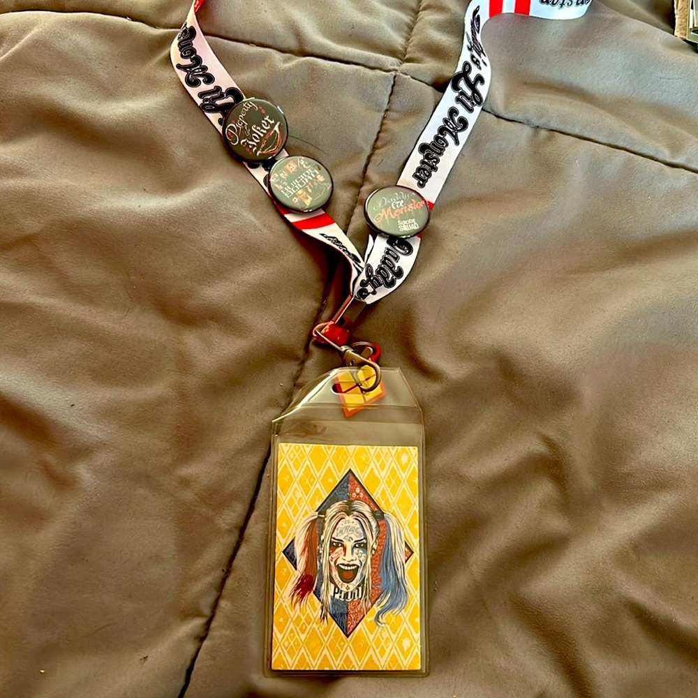 Lot of Harley Quinn merchandise